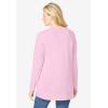 Woman Within Plus Size Perfect Long-Sleeve V-Neck Tunic(Pink)