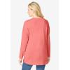 Woman Within Plus Size Perfect Long-Sleeve V-Neck Tunic(Sweet Coral)