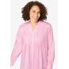Woman Within Plus Size Perfect Pintuck Tunic(Pink)