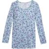 Woman Within Plus Size Perfect Printed Long-Sleeve Henley Tee(Classic Red Snowflakes)