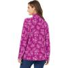 Woman Within Plus Size Perfect Printed Long-Sleeve Mockneck Tee(Petal Purple Floral Paisley)