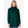 Woman Within Plus Size Perfect Printed Long-Sleeve Turtleneck Tee(Royal Navy Textured Snowflake)