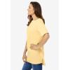 Woman Within Plus Size Perfect Short-Sleeve Boatneck Tunic(Banana)