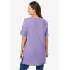 Woman Within Plus Size Perfect Short-Sleeve Boatneck Tunic(Soft Iris)