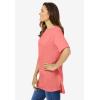 Woman Within Plus Size Perfect Short-Sleeve Boatneck Tunic(Sweet Coral)