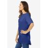 Woman Within Plus Size Perfect Short-Sleeve Boatneck Tunic(Ultra Blue)