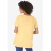 Woman Within Plus Size Perfect Short-Sleeve Keyhole Tee(Banana)