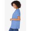 Woman Within Plus Size Perfect Short-Sleeve Keyhole Tee(French Blue)