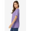 Woman Within Plus Size Perfect Short-Sleeve Scoopneck Tee(Soft Iris)