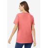Woman Within Plus Size Perfect Short-Sleeve Scoopneck Tee(Sweet Coral)