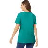 Woman Within Plus Size Perfect Short-Sleeve Scoopneck Tee(Waterfall)