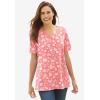 Woman Within Plus Size Perfect Short-Sleeve V-Neck Tee (Petite Available)(Navy)