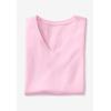 Woman Within Plus Size Perfect Short-Sleeve V-Neck Tee (Petite Available)(Radiant Purple)
