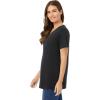 Woman Within Plus Size Perfect Short-Sleeve V-Neck Tunic(Black)