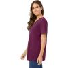 Woman Within Plus Size Perfect Short-Sleeve V-Neck Tunic(Deep Claret)