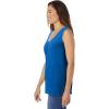 Woman Within Plus Size Perfect Sleeveless Shirred V-Neck Tunic(Bright Cobalt)