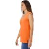 Woman Within Plus Size Perfect Sleeveless Shirred V-Neck Tunic(Orange Twist)