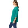Woman Within Plus Size Perfect Three-Quarter Sleeve Boatneck Tee(Radiant Purple)