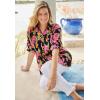Woman Within Plus Size Pintucked Button Down Gauze Shirt(Deep Claret)