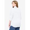 Woman Within Plus Size Pintucked Button Down Gauze Shirt(White)