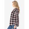 Woman Within Plus Size Pintucked Flannel Shirt(Black Red Plaid)