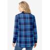 Woman Within Plus Size Pintucked Flannel Shirt(Bright Cobalt Plaid)