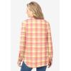 Woman Within Plus Size Pintucked Flannel Shirt(Peony Petal Plaid)