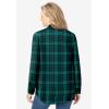 Woman Within Plus Size Pintucked Flannel Shirt(Rich Jade Plaid)