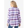 Woman Within Plus Size Pintucked Flannel Shirt(Rich Jade Plaid)