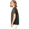Woman Within Plus Size Pintucked Half-Button Tunic(Olive Green)