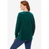 Woman Within Plus Size Plush Velour Tunic Sweatshirt(Radiant Purple)