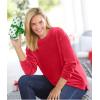 Woman Within Plus Size Plush Velour Tunic Sweatshirt(Raspberry)