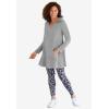 Woman Within Plus Size Pocket Hoodie Sweatshirt(Raspberry Sorbet)
