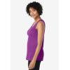 Woman Within Plus Size Rib Knit Tank(Purple Magenta)