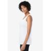 Woman Within Plus Size Rib Knit Tank(White)