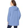 Woman Within Plus Size Rib-Knit Sherpa Hoodie Sweatshirt(French Blue)