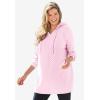 Woman Within Plus Size Rib-Knit Sherpa Hoodie Sweatshirt(Heather Charcoal)