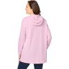 Woman Within Plus Size Rib-Knit Sherpa Hoodie Sweatshirt(Pink)
