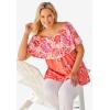 Woman Within Plus Size Ruffle Tee(White)