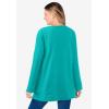 Woman Within Plus Size Sherpa Sweatshirt(Aquamarine)