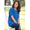 Woman Within Plus Size Short-Sleeve Crinkle Shirt(Waterfall)
