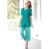 Woman Within Plus Size Short-Sleeve Crinkle Shirt(Waterfall)