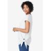 Woman Within Plus Size Side Tie Knit Tee(White)