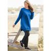 Woman Within Plus Size Side Zip Sweatshirt(Bright Cobalt)