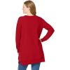 Woman Within Plus Size Side Zip Sweatshirt(Classic Red)