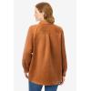 Woman Within Plus Size Soft Faux Suede Shirt(Antique Copper)