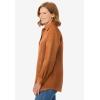 Woman Within Plus Size Soft Faux Suede Shirt(Antique Copper)