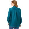 Woman Within Plus Size Soft Faux Suede Shirt(Deep Teal)