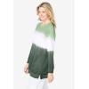 Woman Within Plus Size Tie-Dyed Knit Sweatshirt Tunic(Pine Ikat Tie Dye)