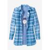 Woman Within Plus Size Two-Piece Flannel Shirt and Tee(Green Winter Plaid)